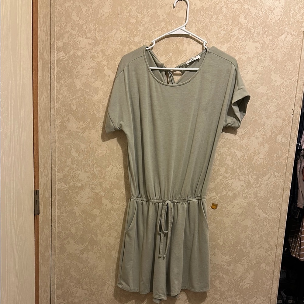 Casual Light Green Short Sleeve Dress